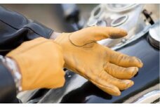 LAMP GLOVES -UTILITY GLOVE SHORTY-(カラー：キャメル／サイズ：L)【革手袋 レザー グローブ 鹿革 メンズ レディース Lamp gloves ランプグローブス ショート ドライビンググローブ バイカー ファッション 手袋 香川県 さぬき市】