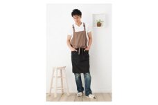 【ブラック】バイカラーメンズエプロン