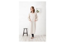 【ベージュ】ロングストレート割烹着