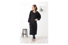 【ブラック】ロングストレート割烹着