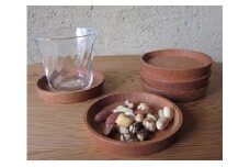 [№4631-0857]山桜の木で作った手作り豆皿コースター