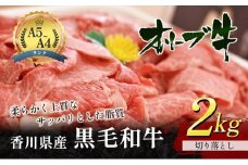 [№4631-1804]香川県産黒毛和牛オリーブ牛「切り落とし 2kg」