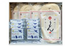 [№4631-2006]讃岐 東かがわ市自慢の半生うどん・だし詰合せ 8人前　S-QHUT-20