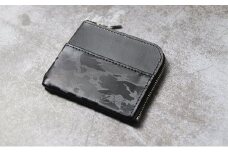 [№4631-2387]型押しカモフラレザーのL字ミニウォレット