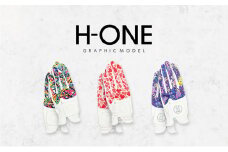 [№4631-6039]2603ゴルフ用手袋（レディース両手用）H-ONE Graphic (エイチ-ワン グラフィック) M/ペンキ