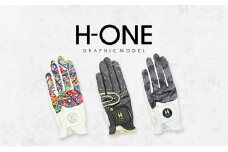[№4631-6048]2604ゴルフ用手袋（メンズ左手用）H-ONE Graphic (エイチ-ワン グラフィック) 24cm/ペンキ