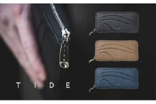[№4631-6062]2608【TIDE】07/42 LONG WALLET Black 財布 ウォレット 牛革 レザー 東かがわ