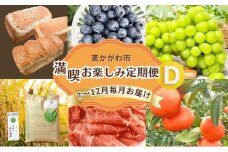 [№4631-2646]東かがわ市　満喫お楽しみ定期便 D（6回） パン ブルーベリー シャインマスカット 白米 オリーブ牛 オリーブ豚 小原紅 みかん 香川