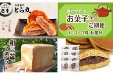 [№4631-2648]東かがわ市　お菓子の定期便（3回） 和三盆 パン 和菓子 饅頭 あん どら焼き わさんぼん スイーツ デザート 香川