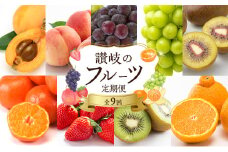 [№4631-2666]フルーツ 定期便 9ヶ月 果物 旬のフルーツ 旬の果物 香川県産 桃 ピオーネ シャインマスカット ゴールドキウイ キウイ みかん さぬきひめ デコポン 9回 お楽しみ 香川県 東かがわ市
