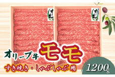 【ふるさと納税】黒毛和牛 オリーブ牛 モモ肉 すき焼き・しゃぶしゃぶ用スライス 1.2kg [ 讃岐牛 国産 ブランド牛 牛肉スライス 牛肉 赤身 モモ すき焼き用 しゃぶしゃぶ用 小分け 冷凍 詰め合わせ ギフト 送料無料 三豊市 40000 40, 台 返礼品 株式会社ササハラ ]