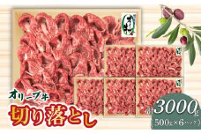 【ふるさと納税】オリーブ牛 切り落とし3000g