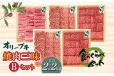 【ふるさと納税】オリーブ牛 焼肉三昧Bセット 国産牛 ロース 肩ロース モモ肉 食べ比べ 小分け 冷凍