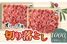 【ふるさと納税】オリーブ牛 切り落とし 約500g×2 総重量1kg  [ 讃岐牛 すき焼き しゃぶしゃぶ 焼肉 ランキング ブランド牛 小間 牛肉 お肉 国産 一押し 送料無料 牛肉 切り落とし 三豊市 30000 30, 台 返礼品 人気 セット 株式会社ササハラ ]