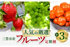 【ふるさと納税】【配送不可地域：北海道・沖縄県・離島】人気の厳選 フルーツ 定期便(年3回) いちご 400g シャインマスカット 1房 (約550g) みかん (約5kg) さぬきひめいちご 金時紅みかん 果物 旬の季節にお届け 年3回お届け お取り寄せ 香川県三豊市産 送料無料