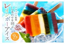 【ふるさと納税】ギフト アイス 【パティシエ監修！幸せを呼ぶ】 レインボーアイス 9本セット アイスクリーム 詰め合わせ 福袋 詰合せ  セット [ レインボー スイーツ 虹 SNS映え 贈り物 お取り寄せ 贈答 かわいい 熨斗 プレゼント ] 【冷凍便配送】  秋 旬