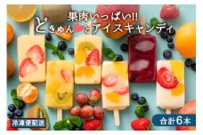 【ふるさと納税】【アイス ギフト 【果物の宝石箱のようなまるごと贅沢】 果肉いっぱいどきゅんと アイスクリーム 詰合せ 詰め合わせ アイスキャンディー 合計6本  (全6種を各種1本ずつ)  【 冷凍便 フルーツ アイス 福袋 かわいい 内祝い お取り寄せ スイーツ 氷菓 】