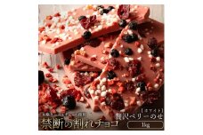 【ふるさと納税】スイーツ 割れチョコ 贅沢ベリーのせ 1kg割れチョコ 訳あり チョコレート チョコ 割れチョコ スイーツ詰め合わせ 大量 お菓子 子供 お取り寄せスイーツ規格外 不揃い 禁断の割れチョコショコラティエ