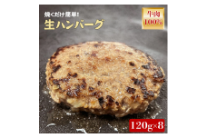 【ふるさと納税】オリーブ牛100％ハンバーグ120g×8　食べ応え十分！解凍して焼くだけ！ササハラ 秋 旬