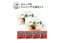 【ふるさと納税】オリーブ牛 ハンバーグ2袋セット  お試し