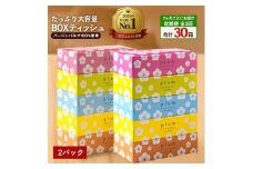 【ふるさと納税】 ティッシュ ティッシュペーパー 「 大容量 プラムファッション BOXティッシュ 定期便 2パック (ケース10個入り) 全3回(2ヶ月ごと)  」 [ 常備品 生活用品 まとめ買い 蛍光染料不使用 日用品 日用雑貨 日用消耗品 ]  【配送不可地域：北海道・沖縄県・離島】