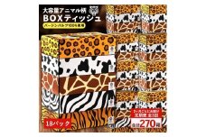 【ふるさと納税】 ティッシュ ティッシュペーパー「 大容量 ANIMAL BOXティッシュ 18パック（ケース90個入り） 定期便 全3回(2ヶ月ごと)」[ 動物柄 アニマル柄 常備品 生活用品 まとめ買い 蛍光染料不使用 日用品 日用雑貨 日用消耗品 ]  【配送不可地域：北海道・沖縄県・離島】