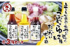 【 小豆島 】小豆島製麺所のおやじが造った『こだわり塩だしつゆ』&『こだわり麺つゆ』『だいだいポン酢』セット