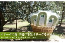 【 小豆島 】オリーヴの森　手延べ半生オリーヴそうめん　小豆島産オリーヴオイル仕立て　6ケパック