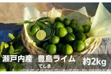 【 小豆島 】 瀬戸内産 豊島ライム 約2kg 柑橘 爽やか 豊島 瀬戸内 香川 香川県 土庄 土庄町