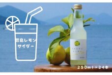 【 小豆島 】 豊島レモン サイダー 250ml 24本 檸檬 レモン 爽やか 飲料 ドリンク 豊島 香川 香川県 土庄 土庄町