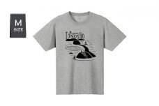 【 小豆島 】 ウイックロン(登録商標)Tシャツ（ヘザーチャコール）土庄町オリジナルデザイン　Mサイズ