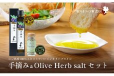 【 小豆島 】【予約商品】小豆島産100％エキストラバージンオリーブオイル[手摘み]182g&オリーブハーブソルト60gセット ※2025年1月中旬発送開始 オリーブオイル ハーブ エキストラバージン 東洋オリーブ 塩 ソルト 調味料