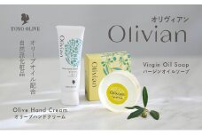 【 小豆島 】オリヴィアン オリーブ ハンドクリーム ＆ ソープ セット 美容 スキンケア クリーム 石鹸 洗顔 スクワラン 東洋オリーブ 保湿 無香料 無着色 潤い しっとり 香川 香川県 土庄 土庄町