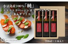 【 小豆島 】小豆島産100％「純」エキストラバージンオリーブオイル3本入ギフトセット(200ml×3本) オリーブオイル エクストラバージン 小豆島 調味料 オイル セット