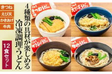 4種の具材が楽しめる冷凍調理うどん 12食セット