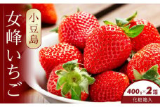小豆島女峰いちご 化粧箱入り 約400g×2箱