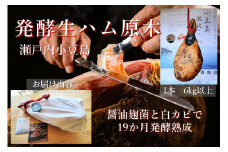 国産生ハム 小豆島発酵ハム 19か月以上発酵熟成【骨付き原木1本】