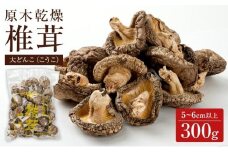 原木乾燥椎茸大どんこ（こうこ）5~6cm以上　300g !