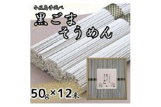 ★レビューキャンペーン対象★小豆島手延黒ごまそうめん（50ｇ×12束）