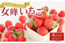【2026年2月中旬より発送】希少品種！小豆島の苺「女峰」4パック(1パック約250g)