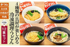 【お歳暮ギフト】4種の具材が楽しめる冷凍調理うどん 12食セット
