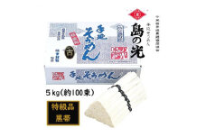 ★レビューキャンペーン対象★小豆島 手延素麺「島の光 黒帯・古(ひね)物」 5kg(50g×約100束)