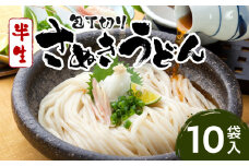 包丁切りさぬきうどん半生10袋入（つゆ付）|人気 うどんセット セット 半生うどん 簡単調理 コシ アレンジ 料理 出汁 お取り寄せ かけうどん 釜揚げうどん グルメ 小分け ギフト 時短料理 アレンジ 香川県 三木町 |_mk041-007