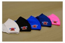 スポーツマスク（獅子キャラクター「舞ちゃん」プリント入り）婦人用ホワイト×3枚| 婦人用 スポーツ スポーツマスク ホワイト 速乾性 消臭機能付き 日本製 ギフト プレゼント 職人 手作り 香川県 伸縮素材 国内 国産 レガン おすすめ |_mk020-043
