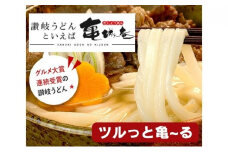 亀城庵の本格讃岐うどん ツルっと亀～る【太切麺 つゆなし】（5食入）
