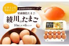 [№5911-0325]綾川のたまご（10個入り）6パック入り