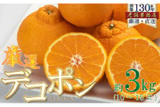 [№5911-0353]厳選！濃厚甘味のぷりっぷり「デコポン」　約3kg