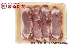 [№5911-0267]オリーブ豚　ロースとんかつ用500g