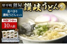 狸屋 食べきり讃岐うどん一番人気のかけつゆ付き 10人前 詰合せ 生うどん うどん 讃岐 讃岐うどん さぬきうどん ご当地 グルメ 名産品 食品 四国 F5J-204