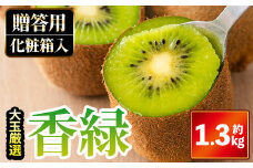 ＜先行予約！2025年11月下旬以降順次発送予定＞＜贈答用・大玉厳選＞ 香緑キウイ (約1.3kg・化粧箱入り)【man054】【Aglio nero】